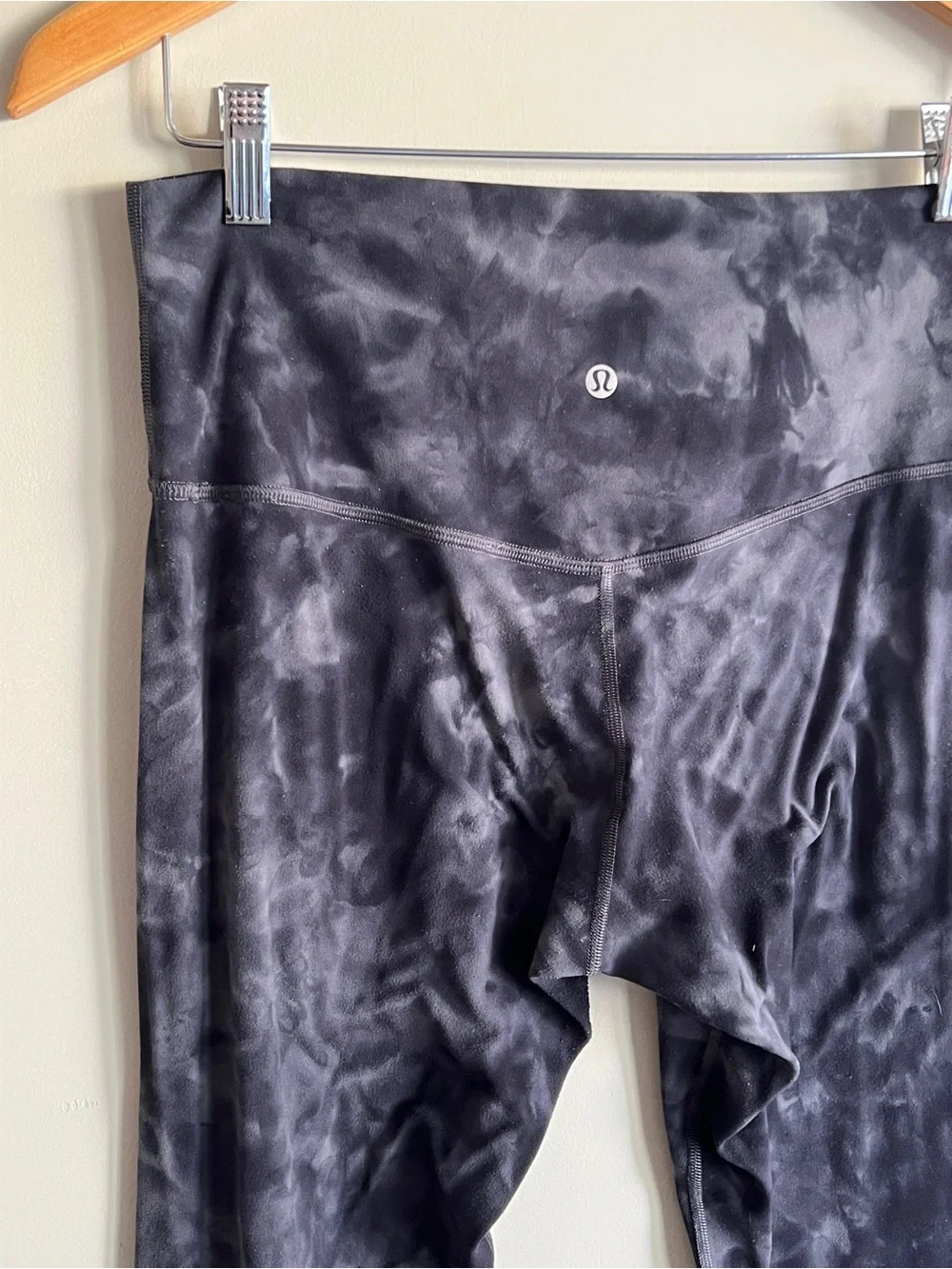 Lululemon 10 Diamond Dye Dark Align Butter Soft Black Gray Yoga Leggings 28”